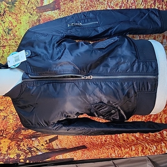 Intro Black Bomber Jackets From Dillard's, Quilted Lining - Picture 2 of 13